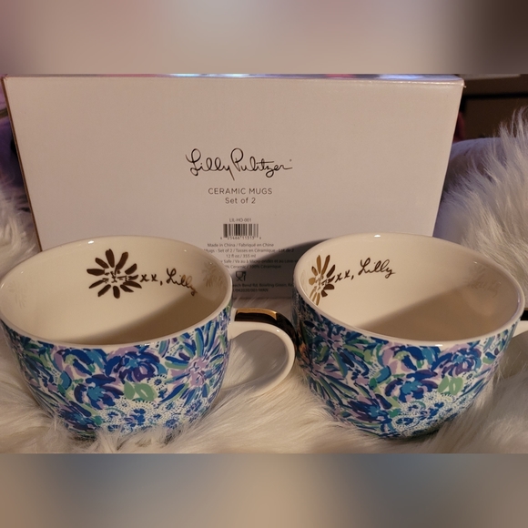 Lilly Pulitzer Matching Mugs Set. 12oz Brand New 💎 - Picture 3 of 5